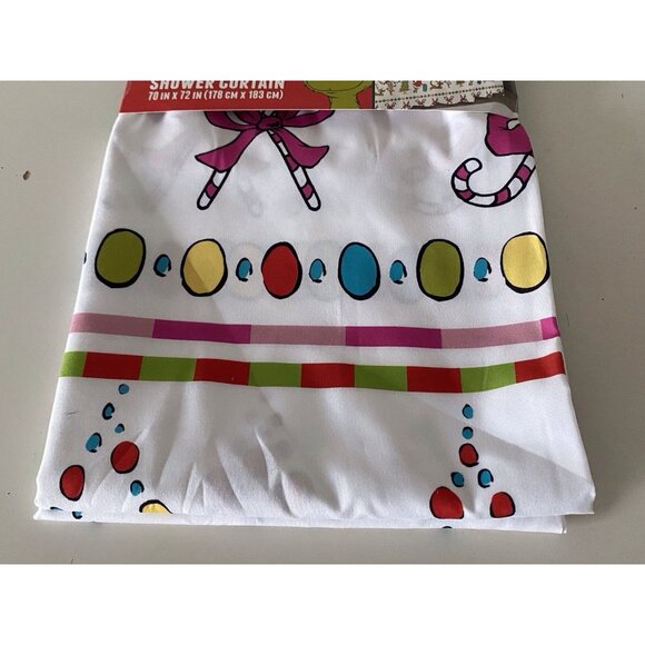 Dr. Seuss The Grinch Max Cindy Lou Christmas Holiday Shower Curtain 70 X 72” NEW - Picture 5 of 12